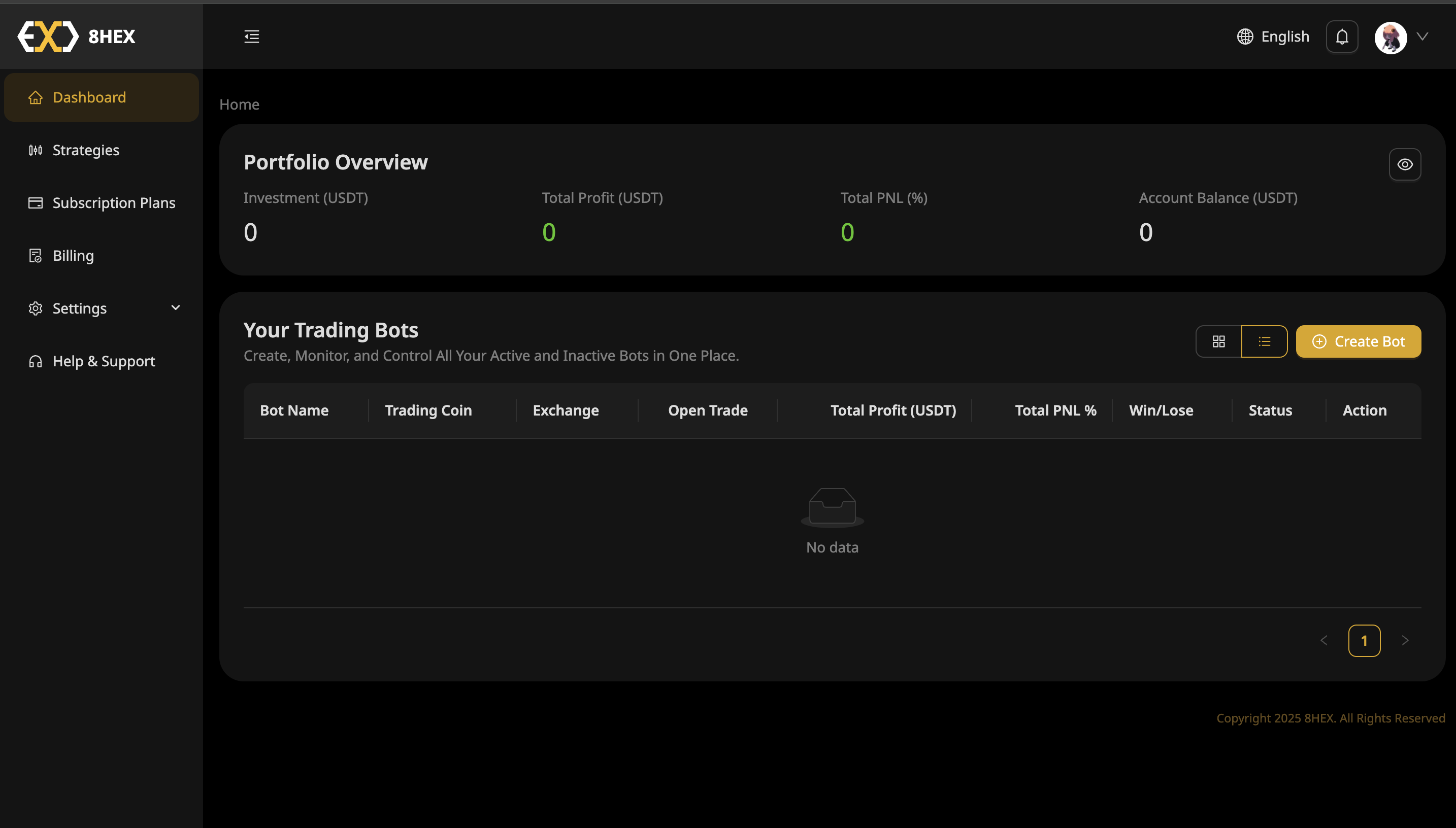 Dashboard Screen