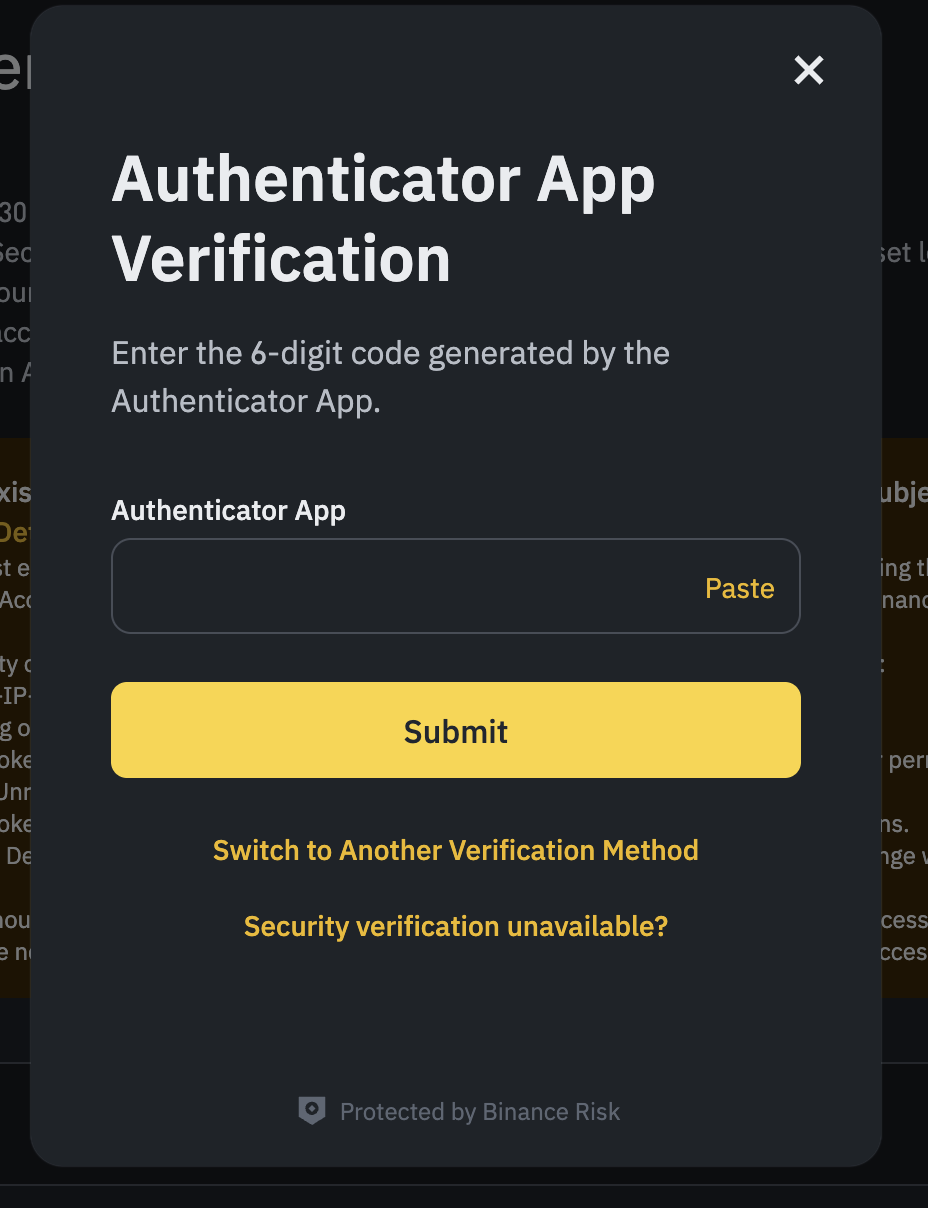 Enter 2FA Code